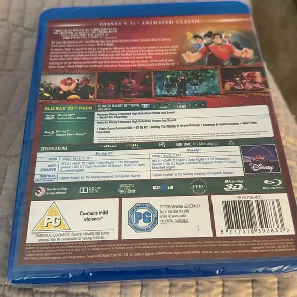 NIB Disney Wreck-It Ralph Blu-ray 3D and 2D Movie - Picture 3 of 3